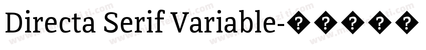 Directa Serif Variable字体转换